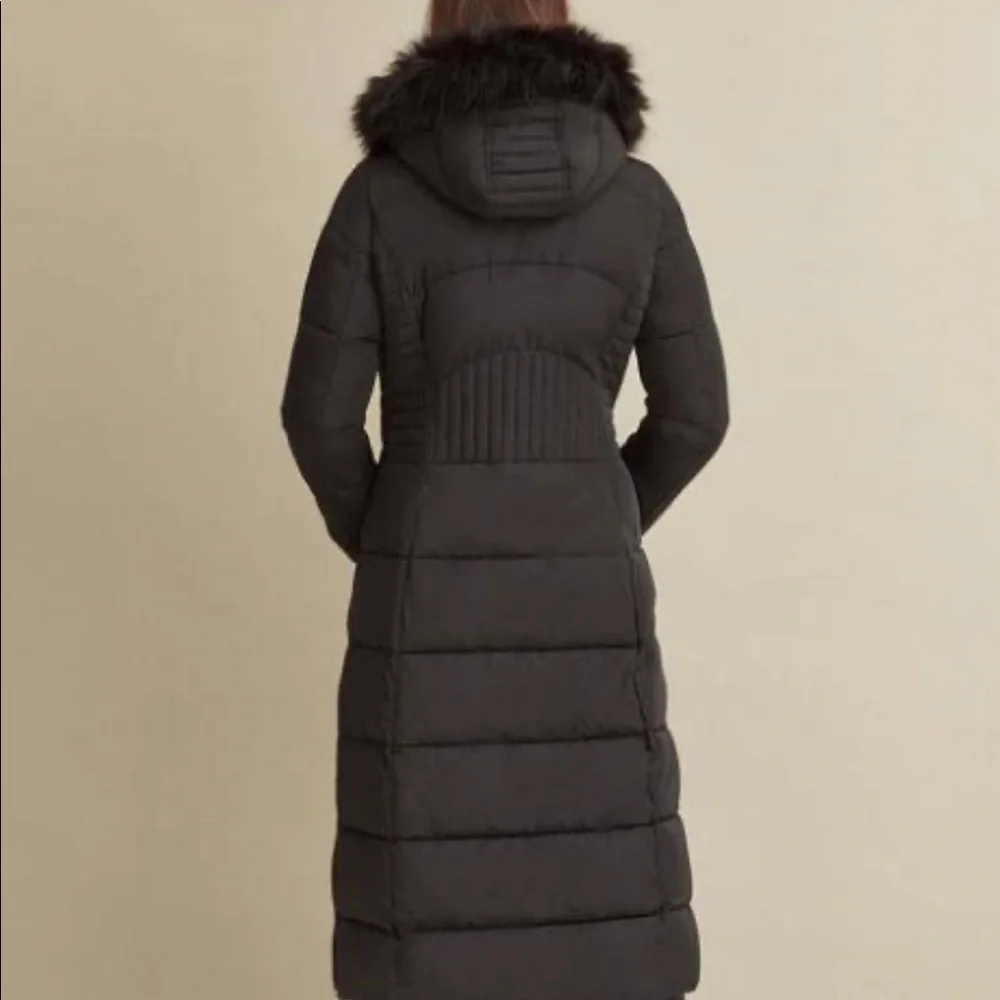 NWOT Faux Fur Trim Maxi Puffer